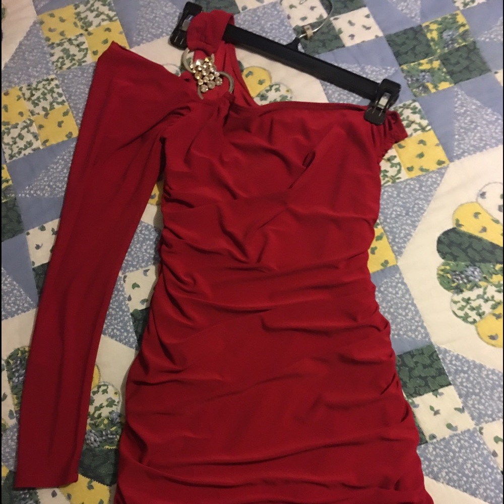 Red formal dress